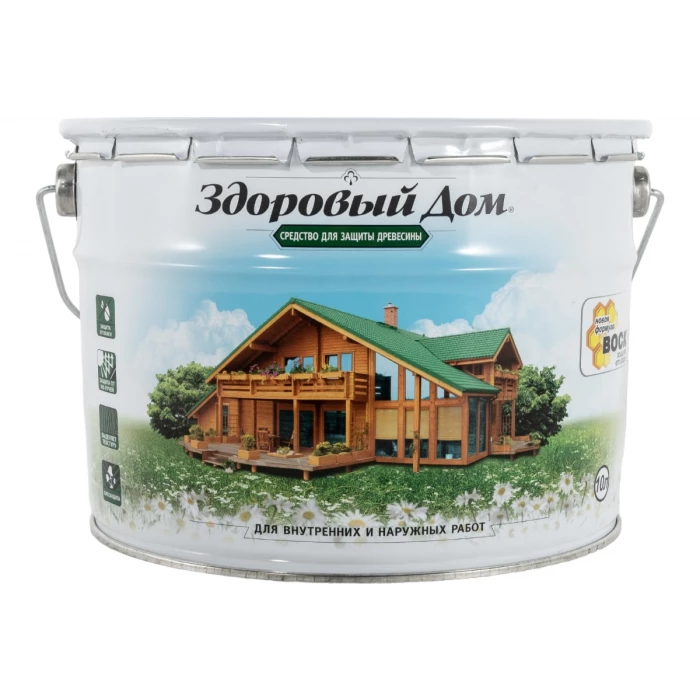 Деревозащитное средство Здоровый Дом бесцветный 10 л 90000857495
