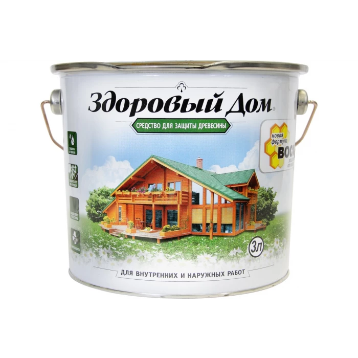 Деревозащитное средство Здоровый Дом бесцветный 3 л 90000857491