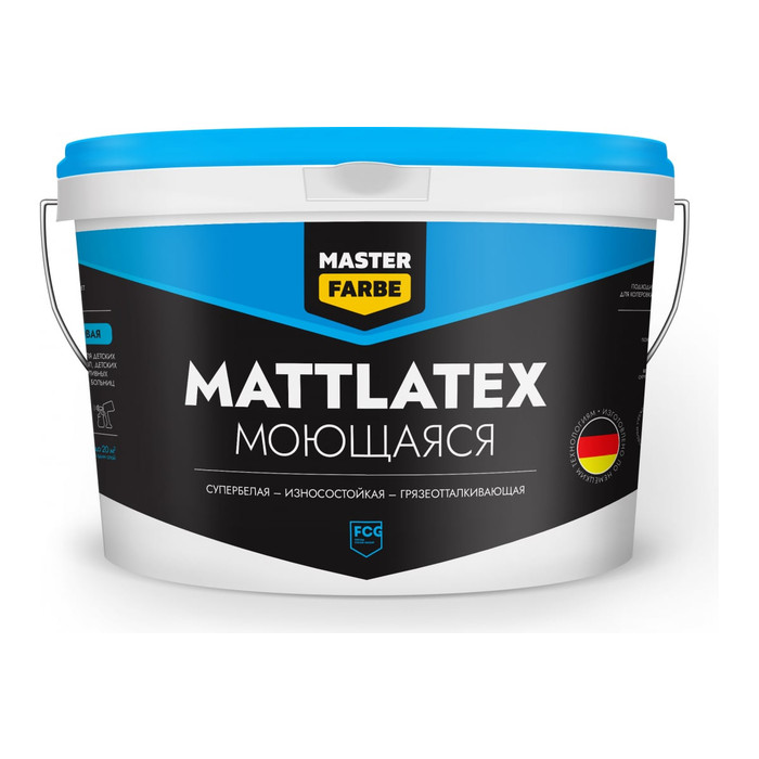 Водно-дисперсионная краска MASTER FARBE Mattlatex (износостойкая; грязеотталкивающая; 14 кг) 4631159427446