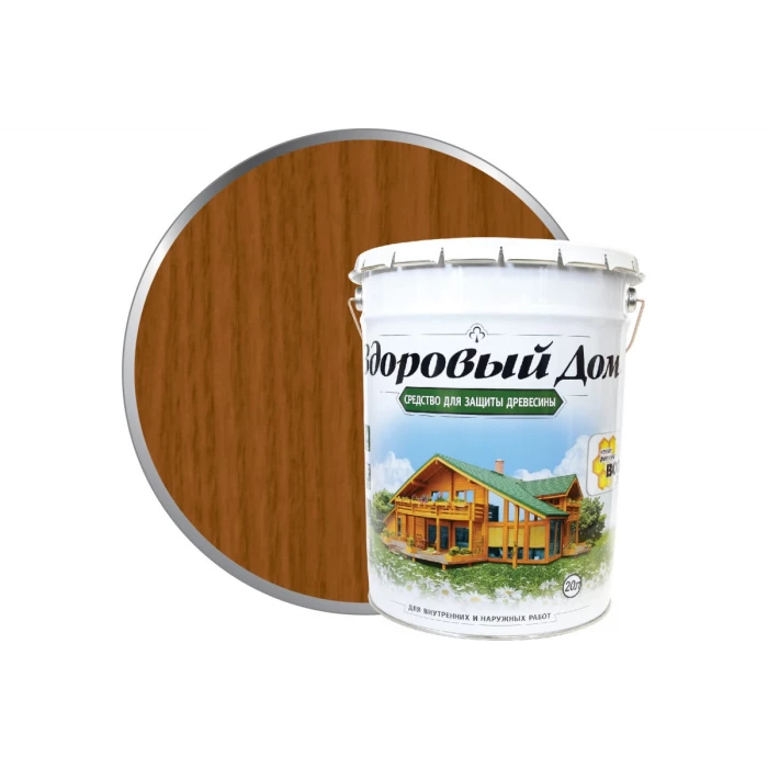 Деревозащитное средство Здоровый дом орех, 20 л 90000857555