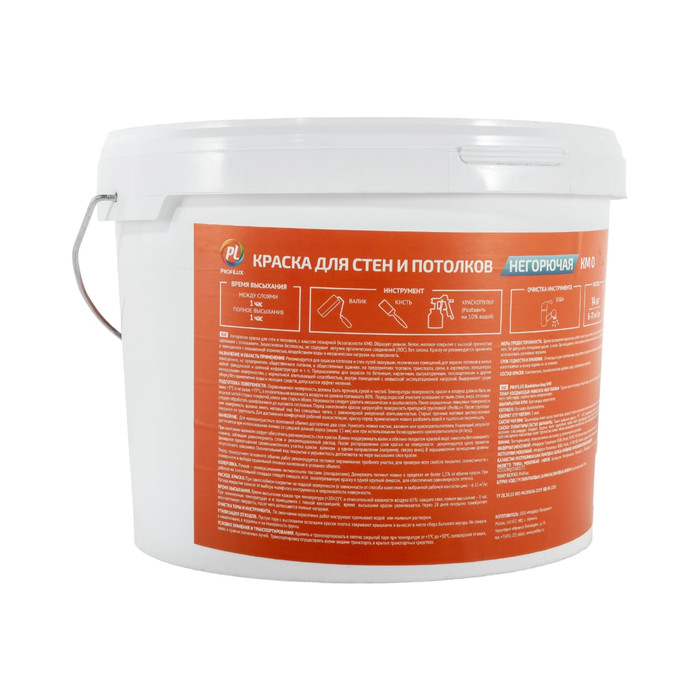 Водно-дисперсионная краска для стен и потолков Profilux (негорючая; 14 кг) МП00-007312 фото 2