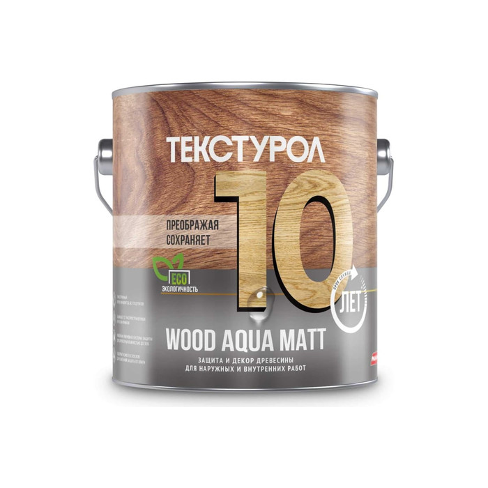 Деревозащитное средство на водной основе Текстурол WOOD AQUA MATT сосна 2,5л Лк-00008229