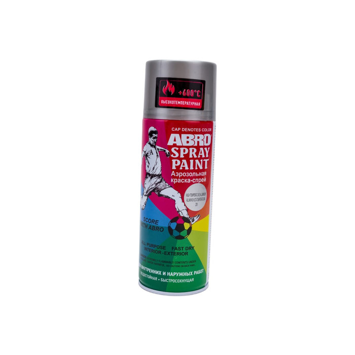 Высокотемпературная аэрозольная краска ABRO INDUSTRIES INC 201 алюминий, 400 мл SPH-201