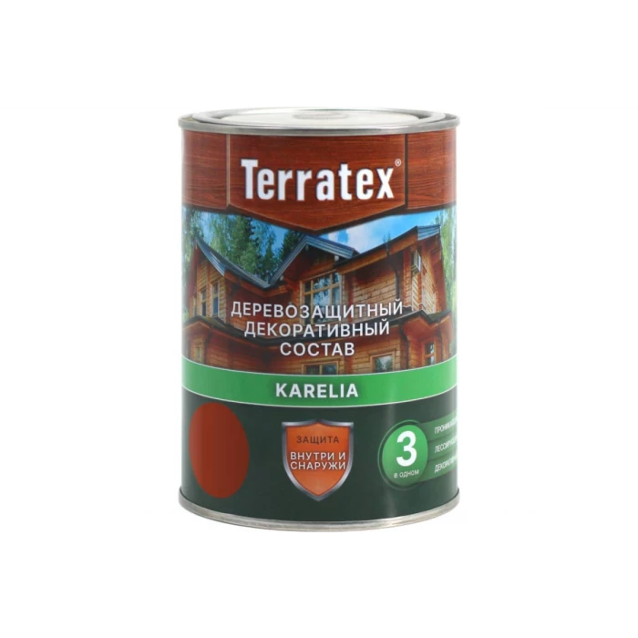 Деревозащитный декоративный состав ТЕРРАТЕКС красное дерево, 0.75 кг, 1 л ЭК000136993