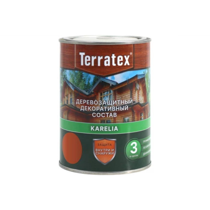 Деревозащитный декоративный состав ТЕРРАТЕКС рябина, 0.75 кг, 1 л ЭК000136991