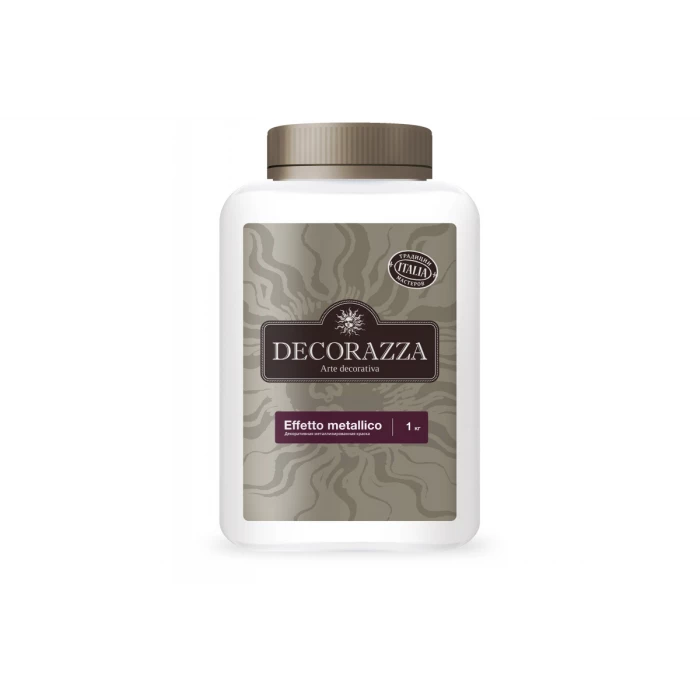 Декоративная металлизированная краска DECORAZZA Effetto metallico Oro EM 800 1 л DEM800-1