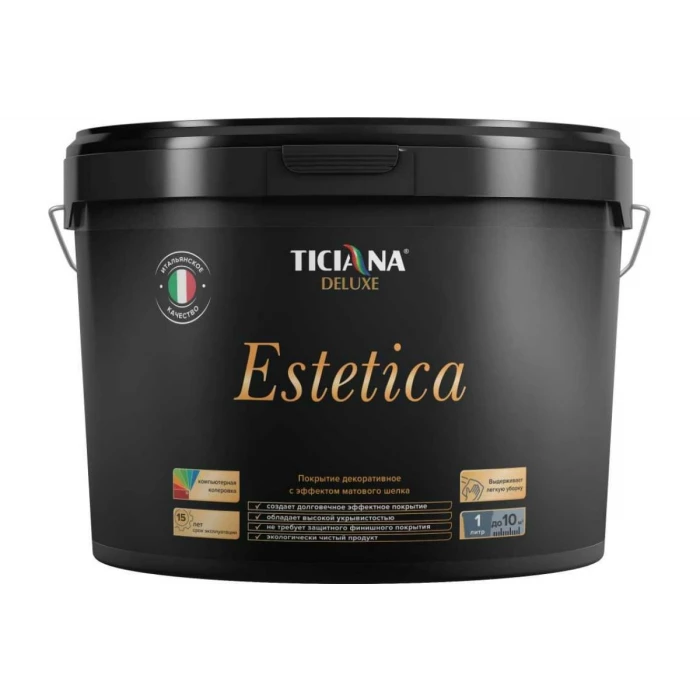 Декоративное покрытие с эффектом матового шелка TICIANA DELUXE Estetica 2.2 л 4300009175
