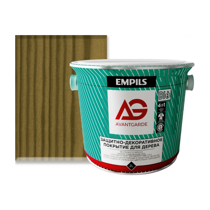 Защитно-декоративное покрытие для дерева Avantgarde олива, 2 л, 2.1 кг 77947