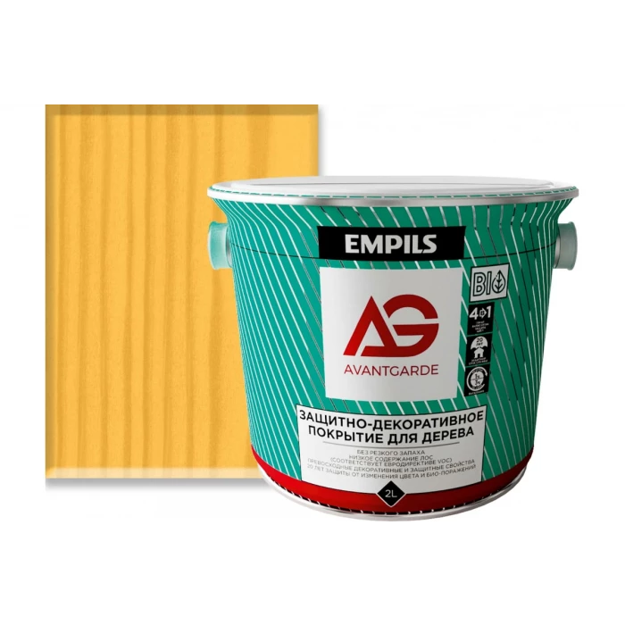 Защитно-декоративное покрытие для дерева Avantgarde сосна, 2 л, 2.1 кг 77446