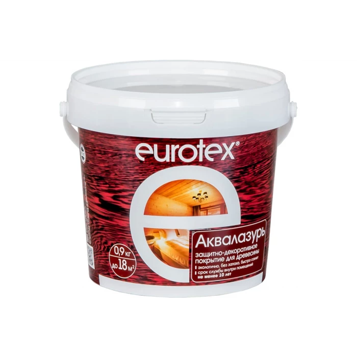 Защитно-декоративное покрытие для древесины Eurotex Бесцветный 0.9 кг 6 15545