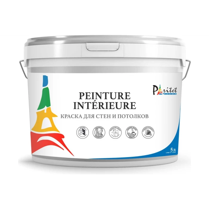 Интерьерная краска Paritet белый, 5 л PD-028