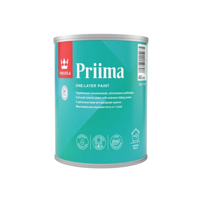 Интерьерная краска TIKKURILA Priima глубокоматовая 0,9 л 211880