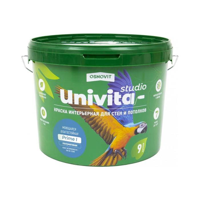 Интерьерная краска Основит Univita Studio Prime I САс991 ПМ20. База А, 9 л 84257