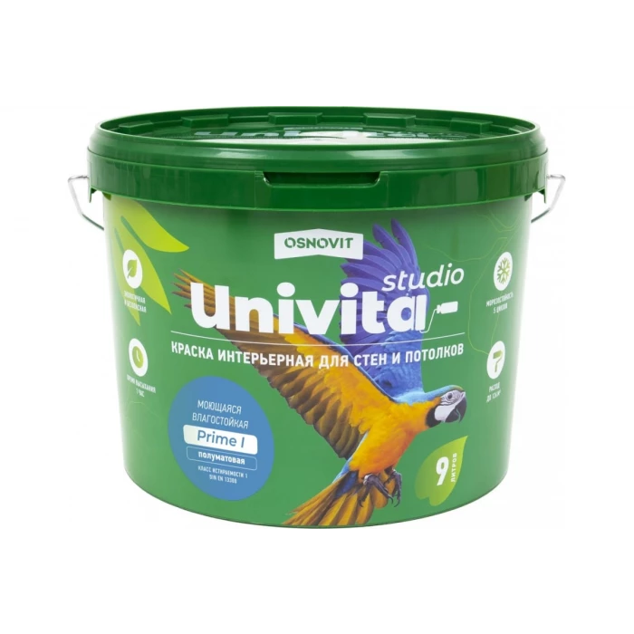 Интерьерная краска Основит Univita Studio Prime I САс991 ПМ20. База А, 9 л 84257