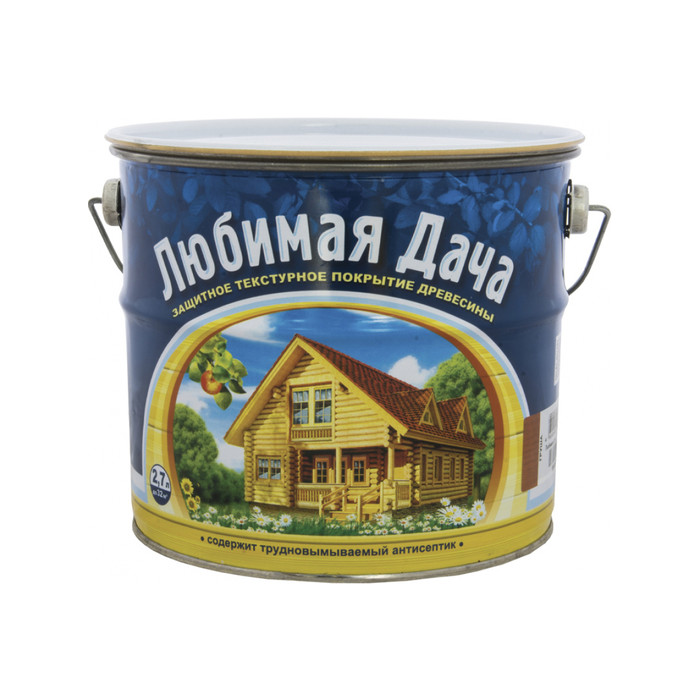 Защитно-декоративное покрытие для древесины Любимая Дача Палисандр 2.7 л 4 35275