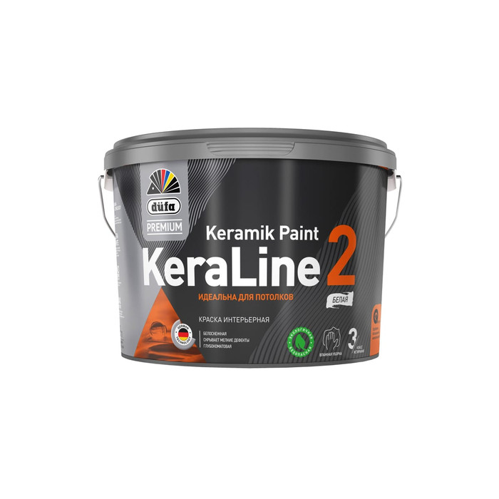 Краска Dufa Premium ВД KeraLine 2, база 1, 2,5л МП00-006510