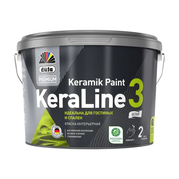 Краска Dufa Premium ВД KeraLine 3, база 1, 2,5 л МП00-006513