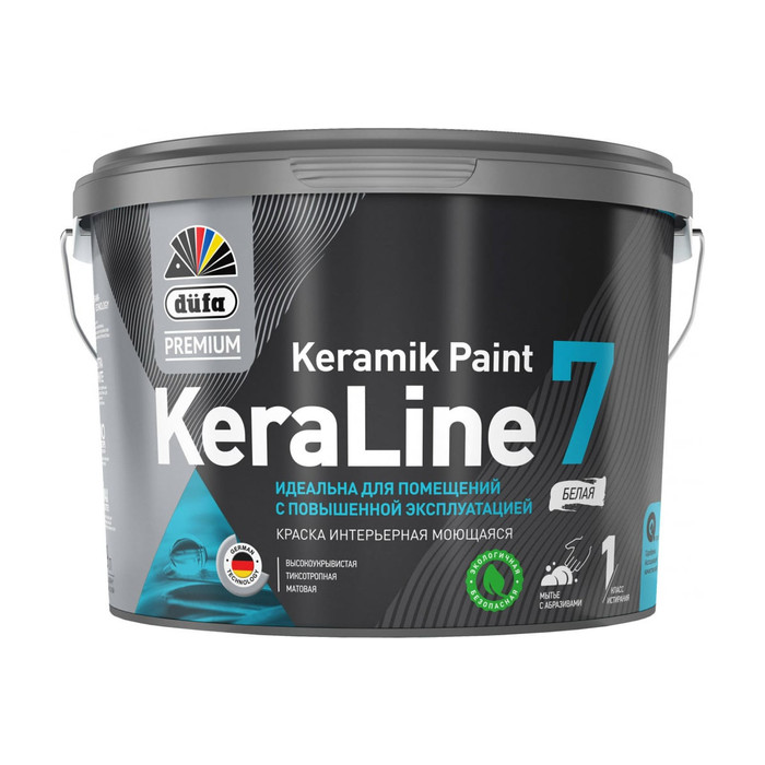 Краска Dufa Premium ВД KeraLine 7, база 1, 9 л МП00-006520