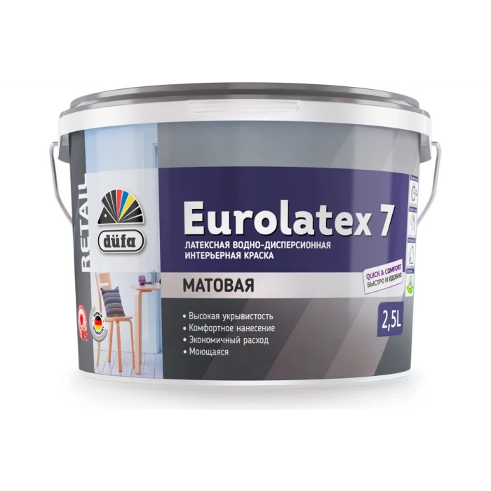 Краска Dufa Retail ВД EUROLATEX 7 2,5 л Н0000003407