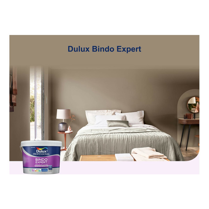 Краска DULUX BINDO EXPERT для потолка и стен, глубокоматовая, белая, база BW 9 л 5775805 фото 2