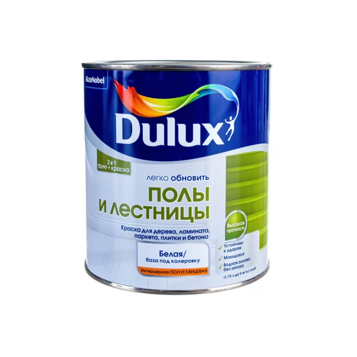 Краска DULUX ПОЛЫ И ЛЕСТНИЦЫ (база BW; 0,75 л) 5327425