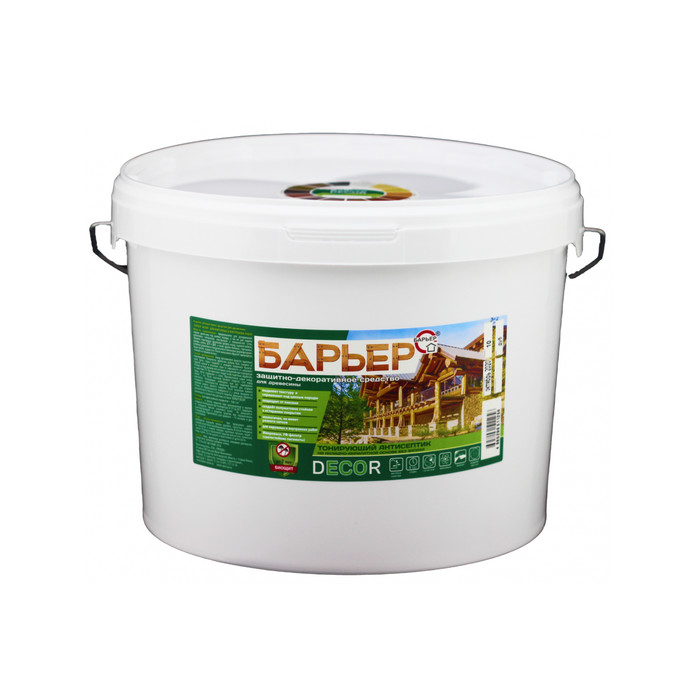 Защитно-декоративный антисептик БАРЬЕР DECOR тик, ведро 10 кг 4665296514868