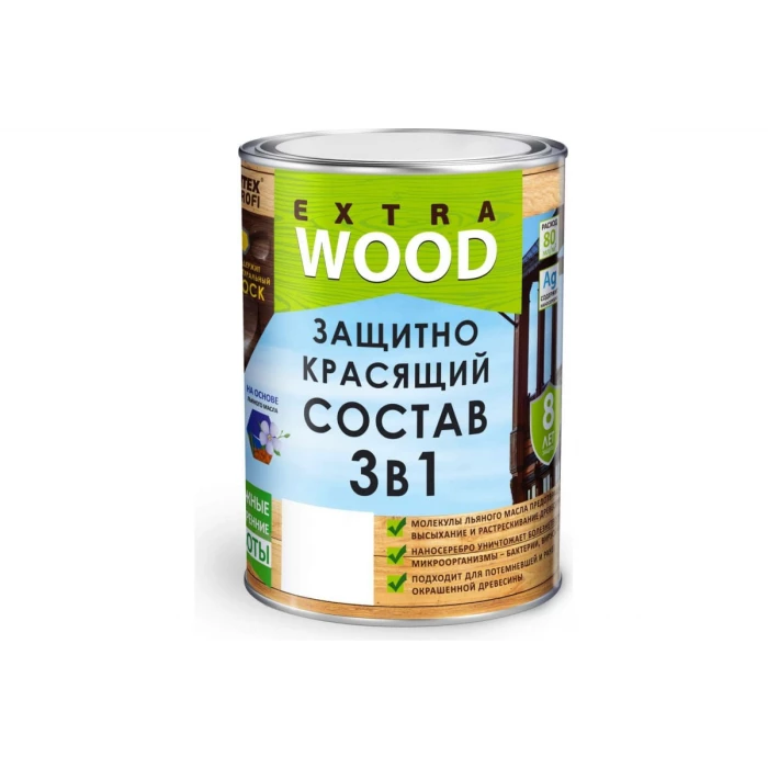 Защитно-красящий состав 3в1 FARBITEX EXTRA (ваниль; 0.8 л) 4300007388