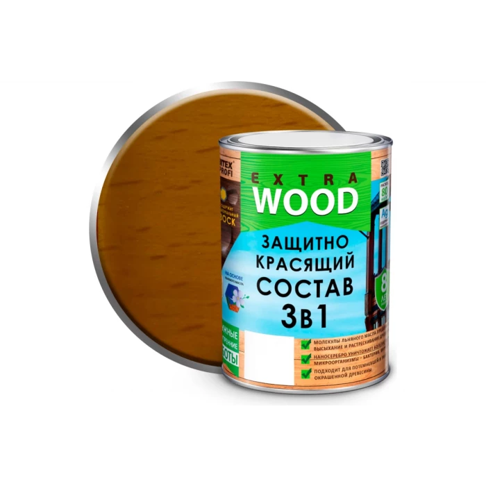 Защитно-красящий состав 3в1 FARBITEX EXTRA (дуб; 0.8 л) 4300007392