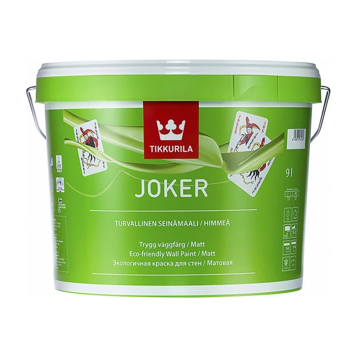 Краска TIKKURILA JOKER гипоаллергенная для интерьеров, матовая, база A 9л 87860010160 47