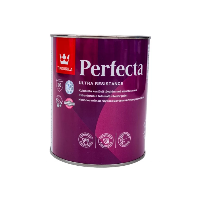 Краска TIKKURILA PERFECTA износостойкая, интерьерная, глубокоматовая, база A 0,9л 700010598 51844