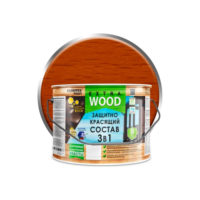 Защитно-красящий состав 3в1 FARBITEX EXTRA (орегон; 9 л) 4300007647