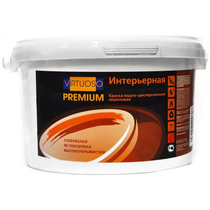 Краска VIRTUOSO PREMIUM интерьерная супербелая 15кг 11590590
