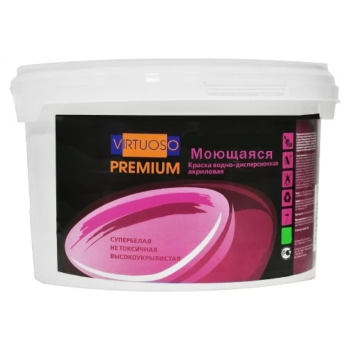 Краска VIRTUOSO PREMIUM моющаяся 15 кг 11593070