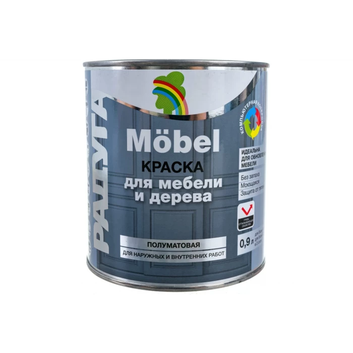 Краска ВД-АК -115 для мебели Радуга база А 0,9 л 145361