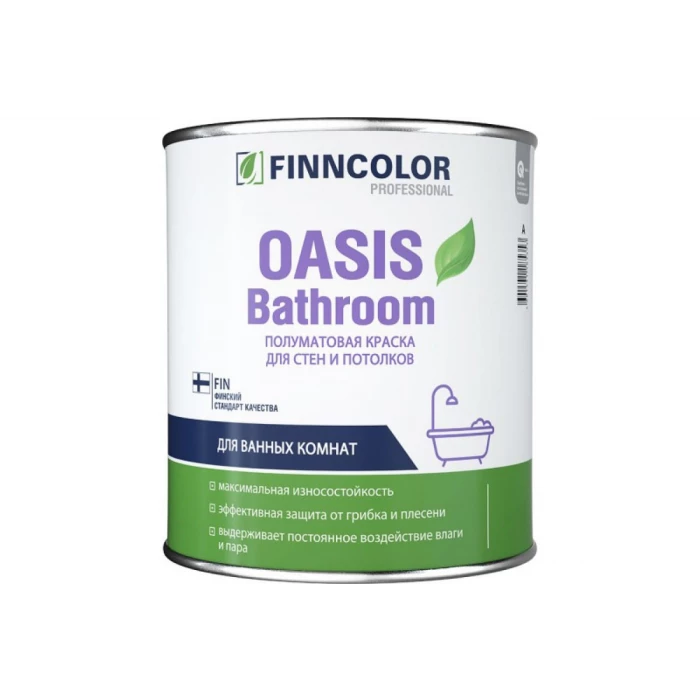 Краска для влажных помещений FINNCOLOR OASIS BATHROOM 9 Л 51176