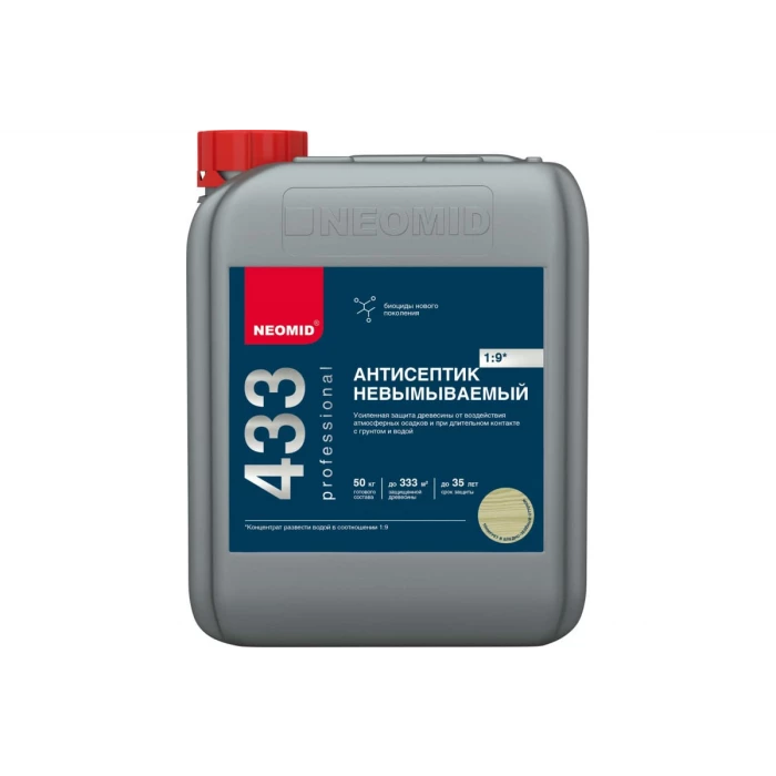 Невымываемый антисептик NEOMID 433 5 кг, усиленный, концентрат 1:9 Н-433-5/к1:9