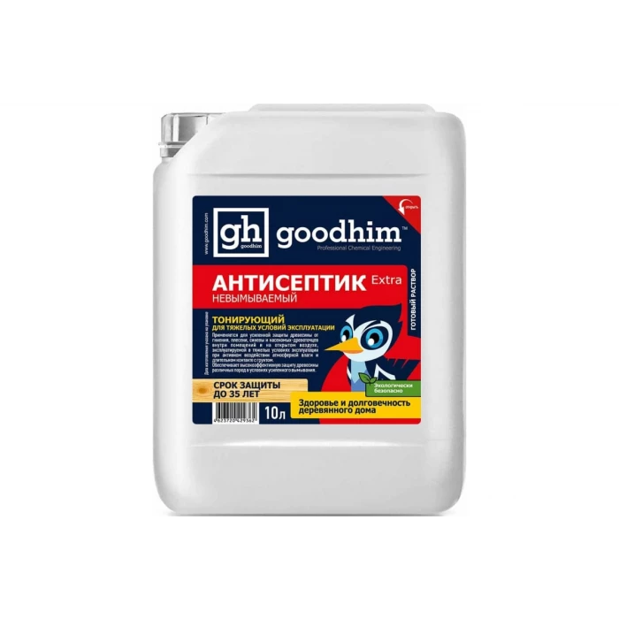 Невымываемый антисептик для тяжелых условий эксплуатации Goodhim Extra тонирующий, 10л 29362