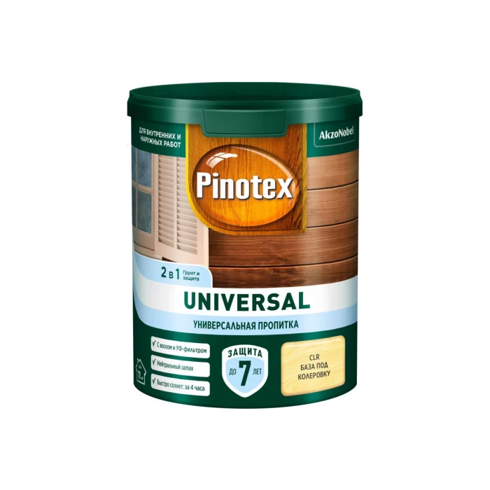 Пропитка 2 в 1 Pinotex UNIVERSAL CLR база под колеровку 0,9 л 5620707