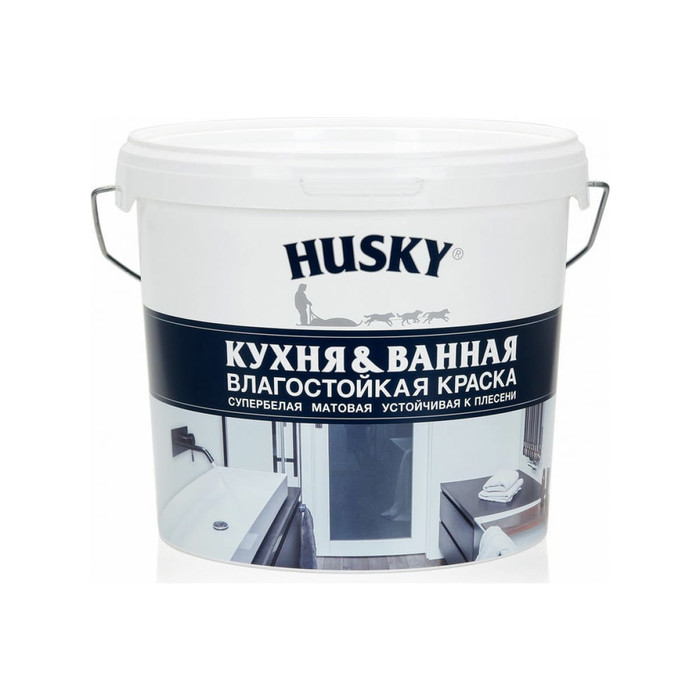 Краска для кухонь и ванных комнат HUSKY 5 л 26205