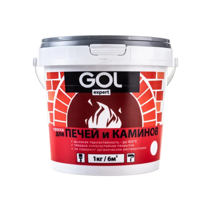 Краска для печей и каминов PALIZH GOLexpert 140 белая, 1 кг 11595132