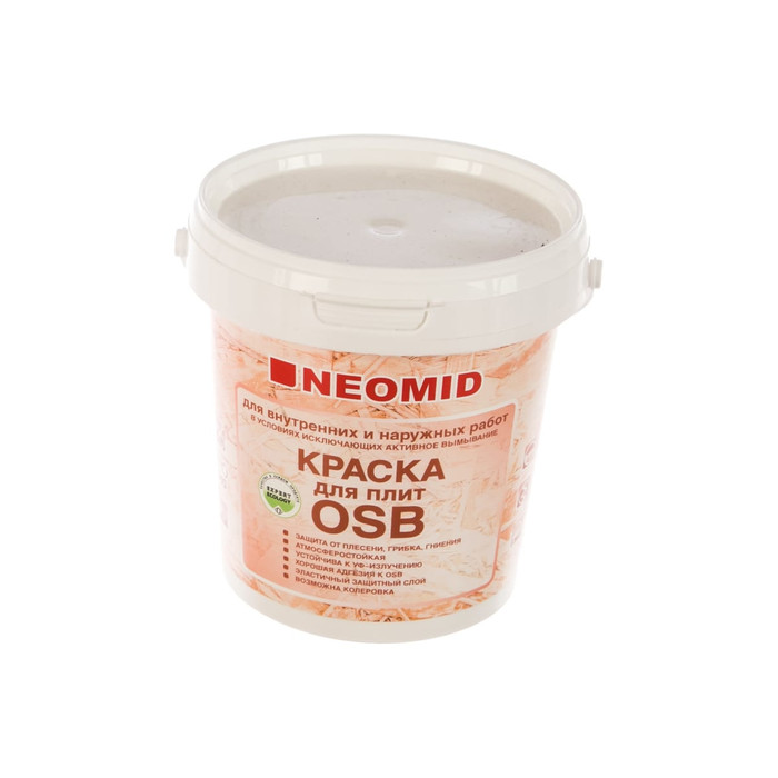 Краска для плит OSB Neomid 1 кг для внутренних и наружных работ Н-КраскаOSB-1