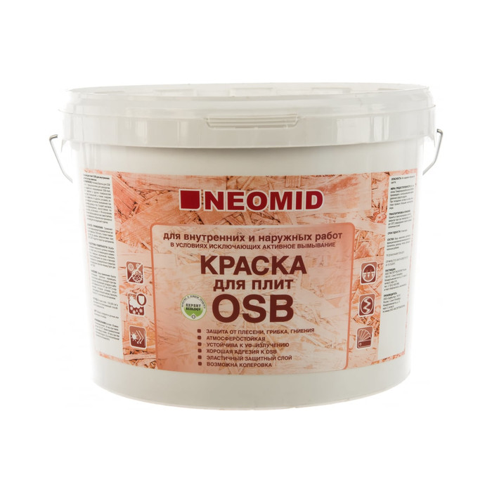 Краска для плит OSB Neomid 14 кг для внутренних и наружных работ Н-КраскаOSB-14 фото 2
