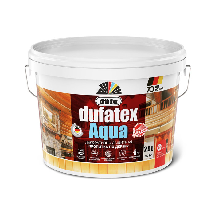 Пропитка Dufa TEX-AQUA бесцветный, 2.5 л Н0000003485 фото 2