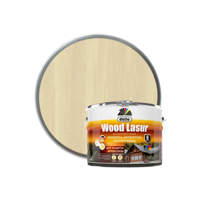 Пропитка Dufa WOOD LASUR бесцветная 9 л МП00-008403