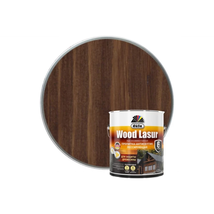 Пропитка Dufa WOOD LASUR орех 2,5 л МП00-008621