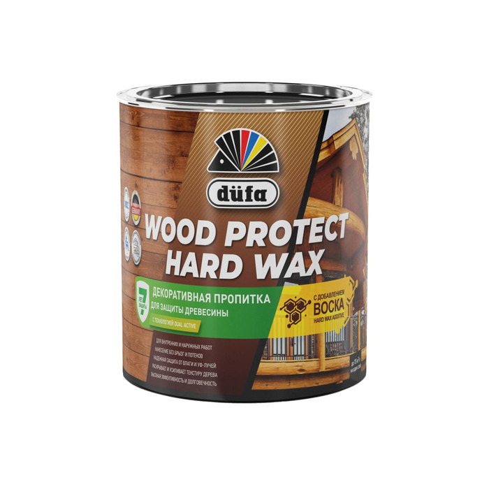 Пропитка Dufa WOOD PROTECT HARD WAX белоснежный, 0.75 л МП00-010445 фото 2