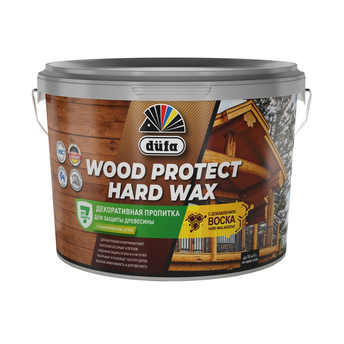 Пропитка Dufa WOOD PROTECT HARD WAX белоснежный, 2.5 л МП00-010451 фото 2