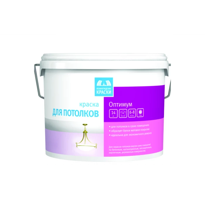 Краска для потолков Ленинградские краски в/д оптимум 3 кг 19005