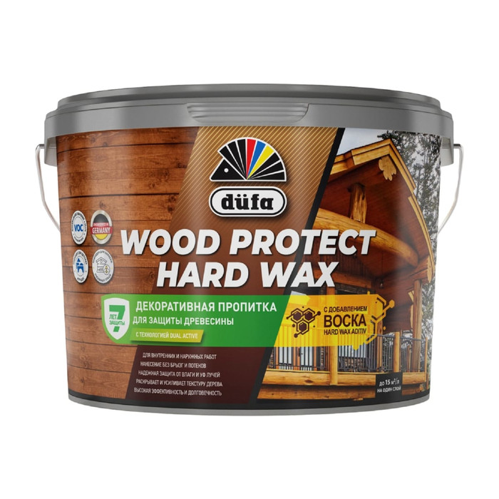 Пропитка Dufa WOOD PROTECT HARD WAX белоснежный, 9 л МП00-010457 фото 2