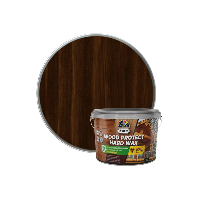 Пропитка Dufa WOOD PROTECT HARD WAX каштан, 2.5 л МП00-010454